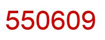 Number 550609 red image