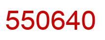 Number 550640 red image