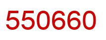 Number 550660 red image