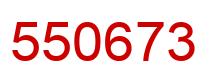 Number 550673 red image