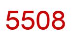 Number 5508 red image