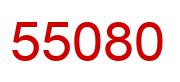 Number 55080 red image