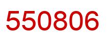 Number 550806 red image