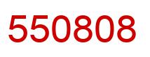 Number 550808 red image