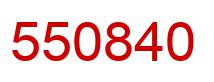Number 550840 red image