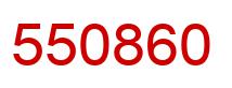 Number 550860 red image