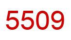 Number 5509 red image