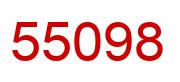 Number 55098 red image