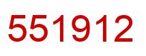 Number 551912 red image