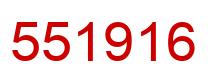 Number 551916 red image