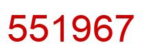Number 551967 red image