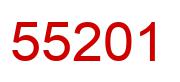 Number 55201 red image