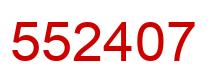 Number 552407 red image