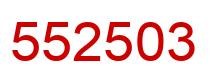 Número 552503 imagen rojo