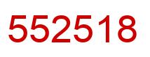Número 552518 imagen rojo