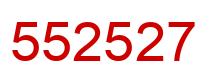 Number 552527 red image