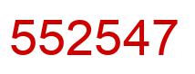 Número 552547 imagen rojo