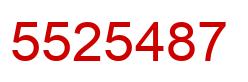 Number 5525487 red image