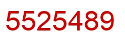 Número 5525489 imagen rojo