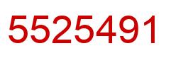 Number 5525491 red image