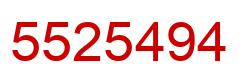 Number 5525494 red image