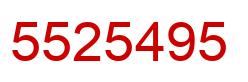 Number 5525495 red image