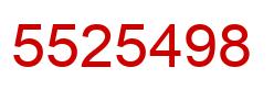 Number 5525498 red image