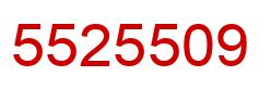 Number 5525509 red image