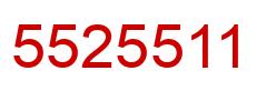 Number 5525511 red image