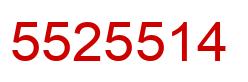 Number 5525514 red image