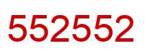 Number 552552 red image