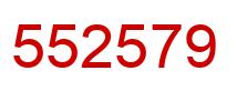 Number 552579 red image