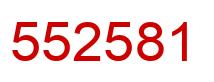 Number 552581 red image