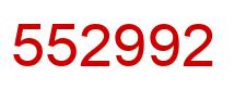 Número 552992 imagen rojo