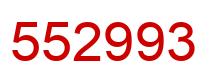 Número 552993 imagen rojo
