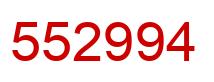 Number 552994 red image