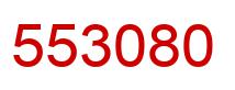 Number 553080 red image