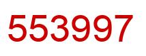 Number 553997 red image