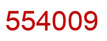 Number 554009 red image