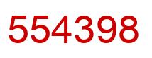 Number 554398 red image