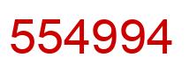 Number 554994 red image