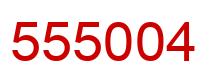 Number 555004 red image