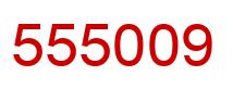 Number 555009 red image