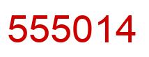 Number 555014 red image