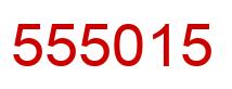 Number 555015 red image