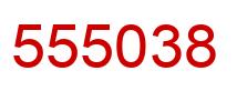 Number 555038 red image