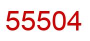 Number 55504 red image