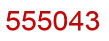 Number 555043 red image