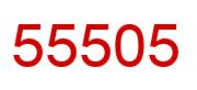 Number 55505 red image