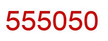 Number 555050 red image
